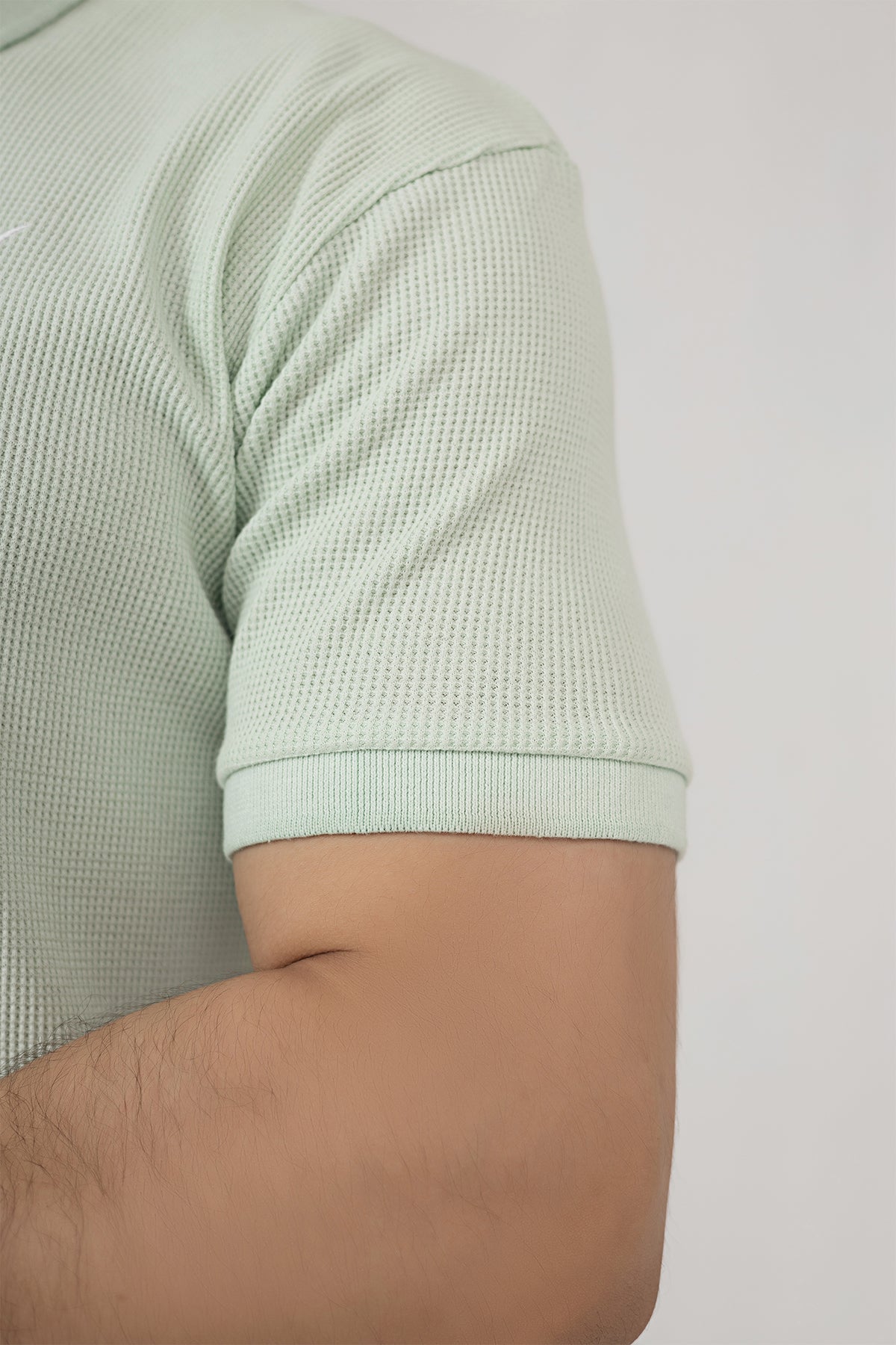 Pastel Green Knit Polo