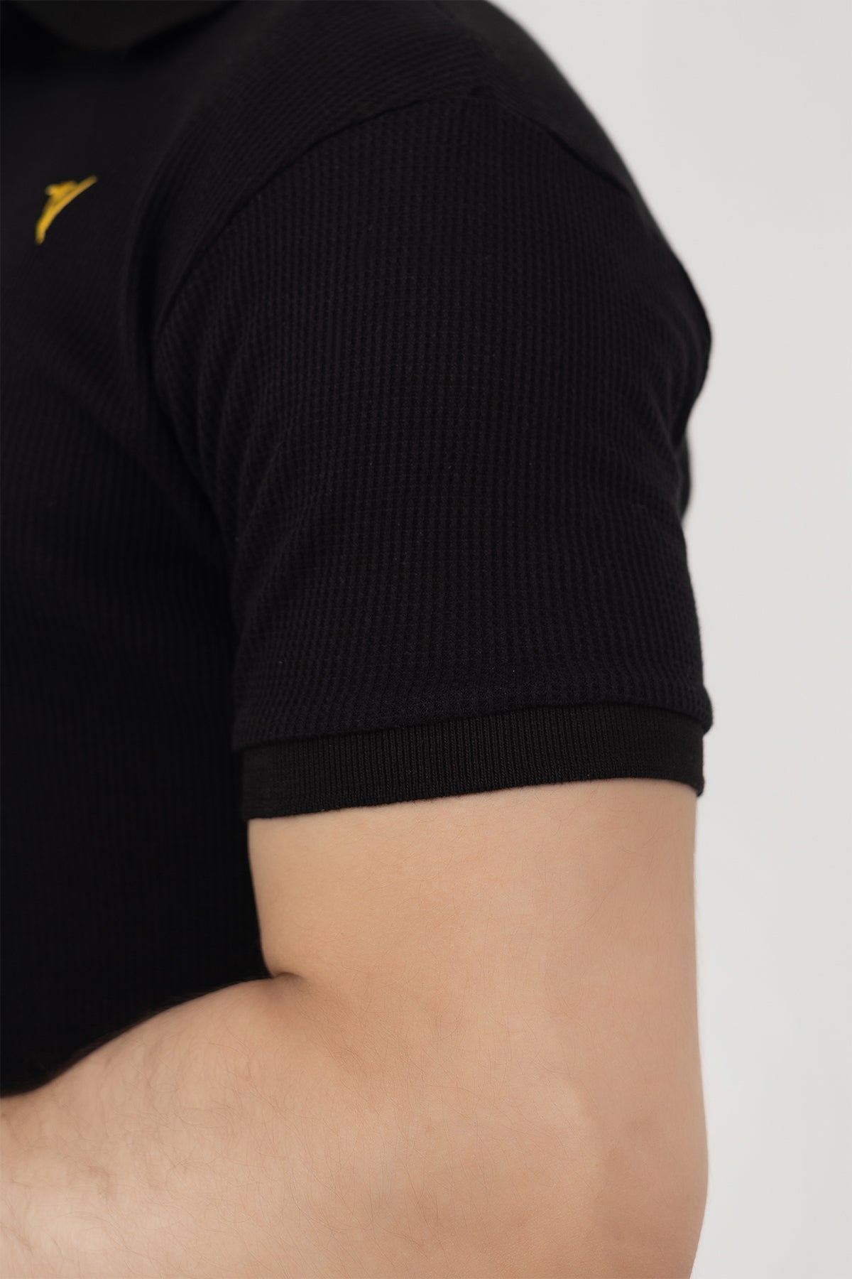 Jet Black Knit Polo