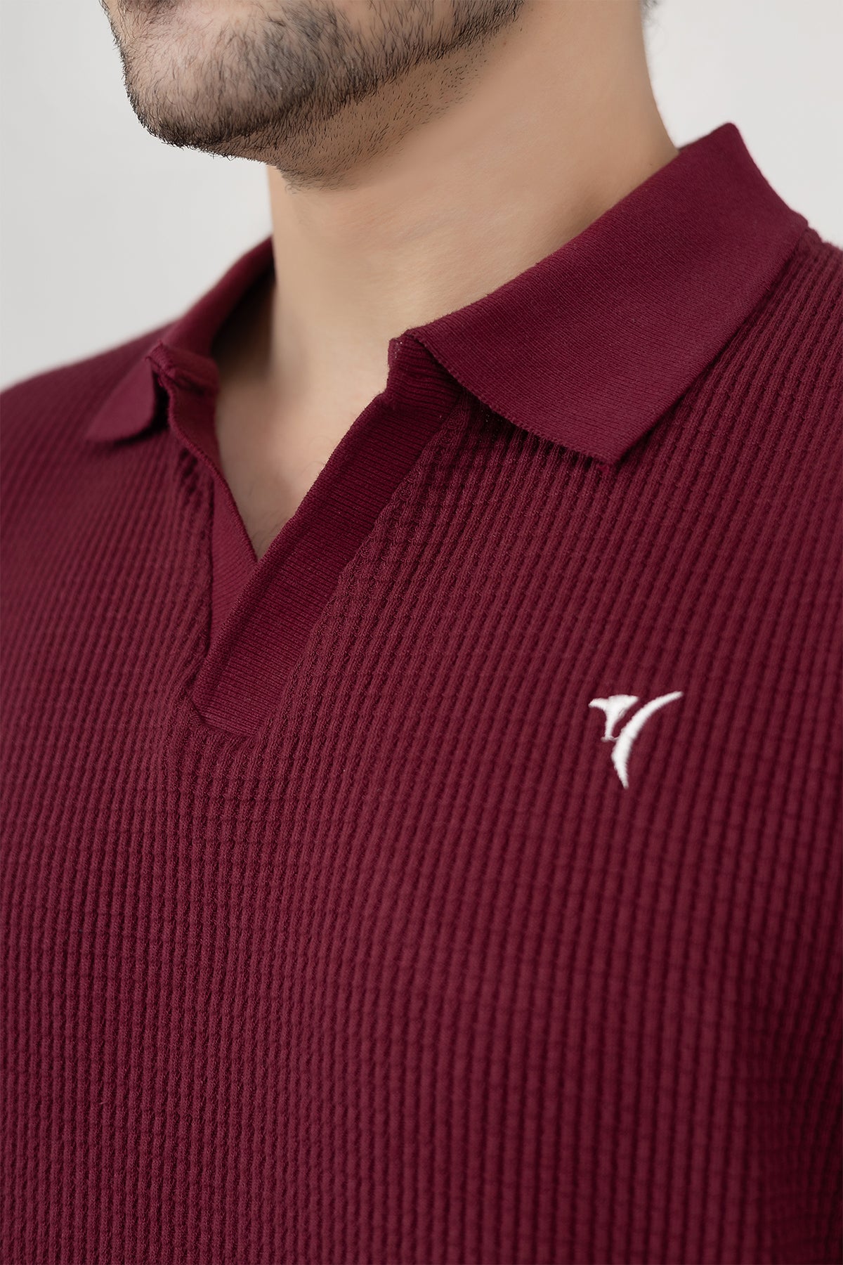 Burgundy Knit Polo