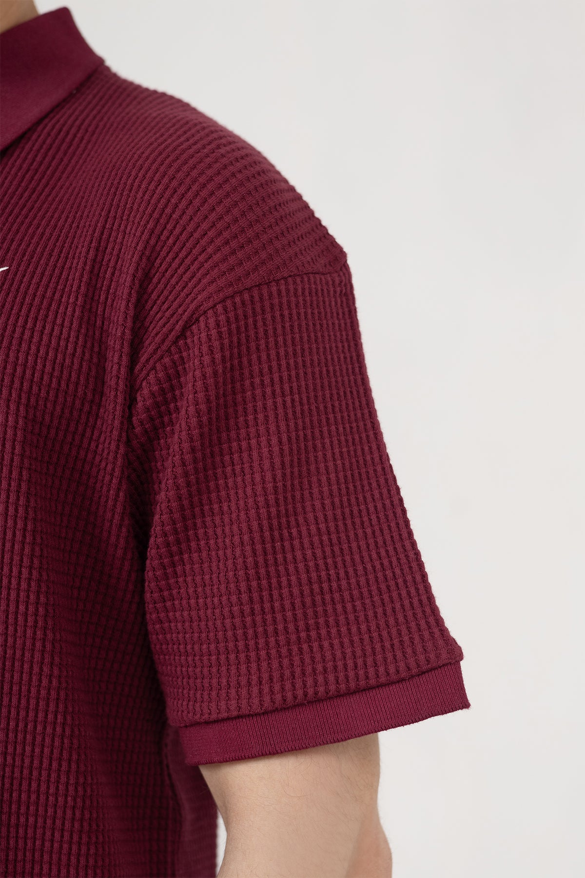 Burgundy Knit Polo