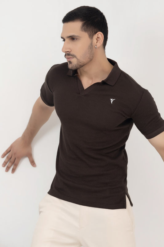 Walnut Knit Polo