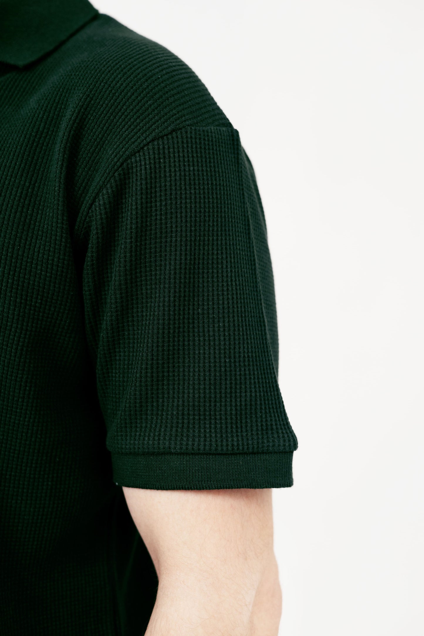 Dark Green Knit Polo