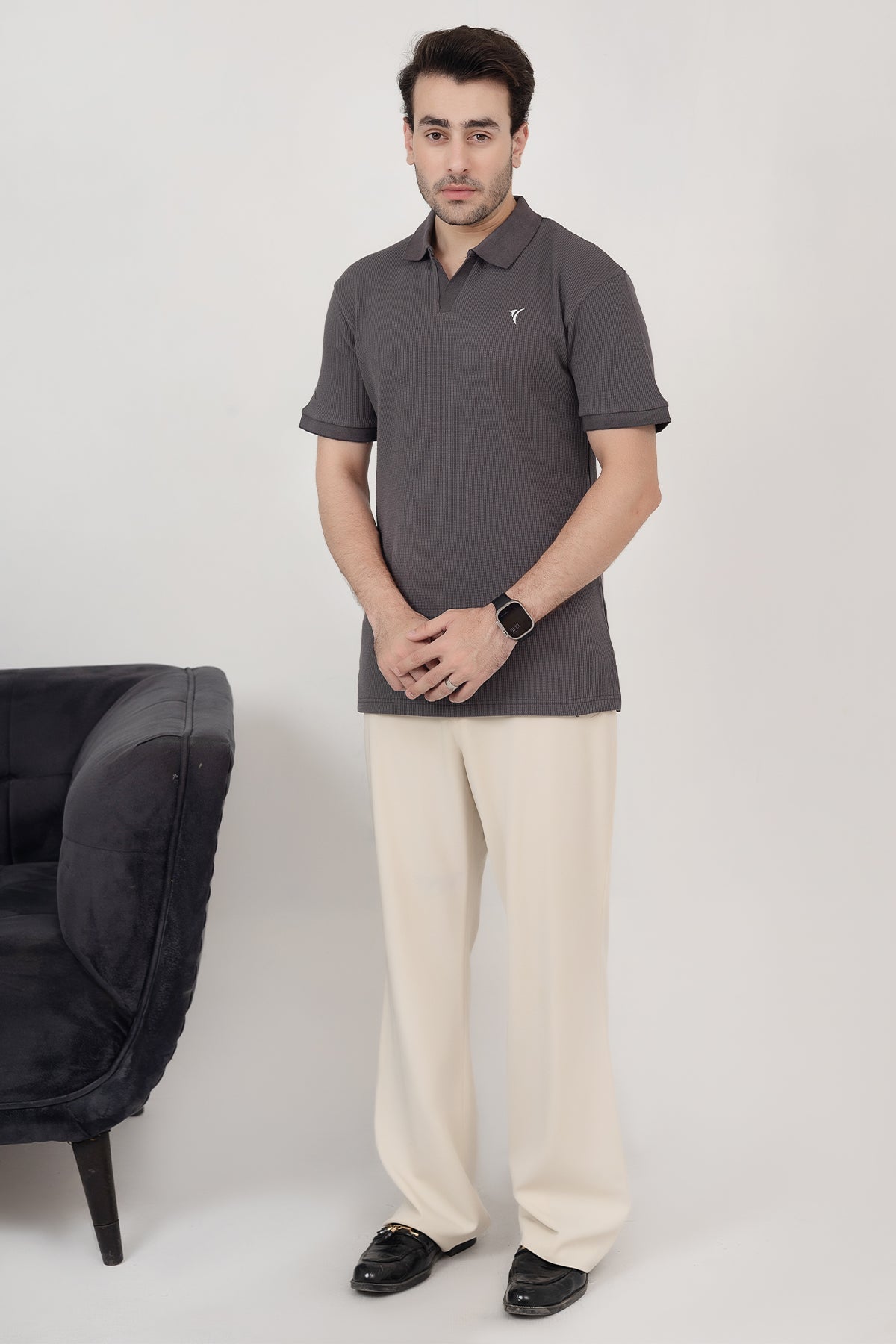 Graphite Knit Polo