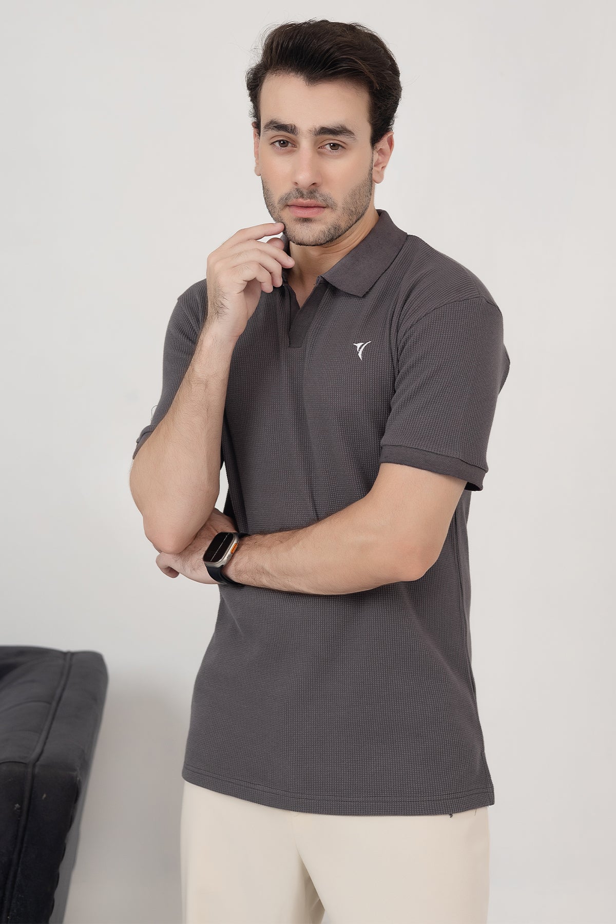 Graphite Knit Polo