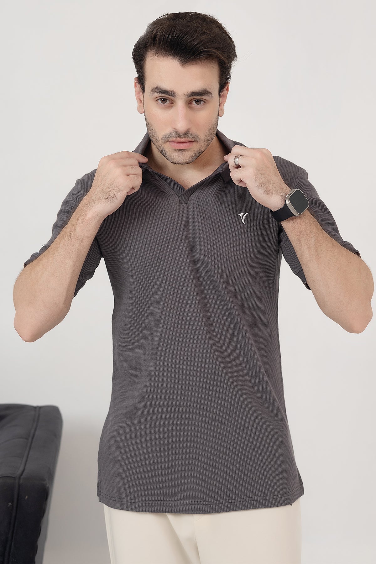 Graphite Knit Polo