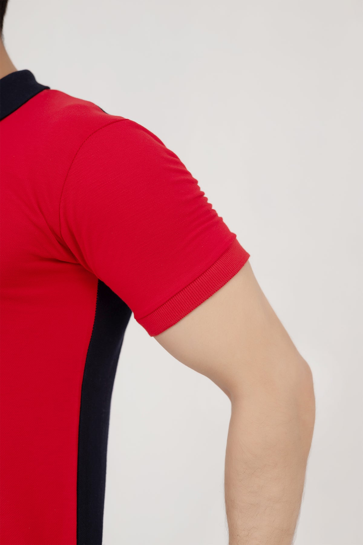 Navy & Red Panel Polo