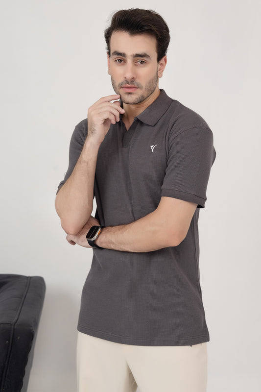 Graphite Knit Polo