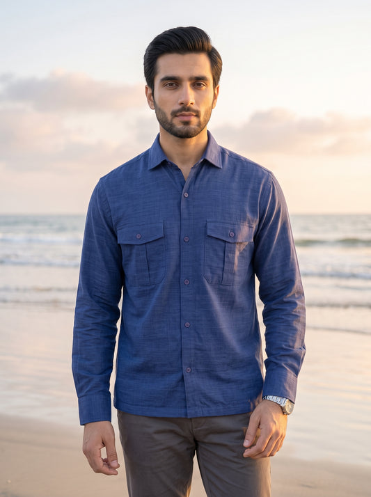 Relaxed Double Pocket Linen Shirt