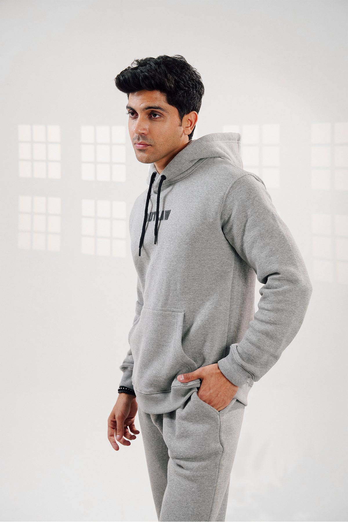 Grey Fleece Hoodie