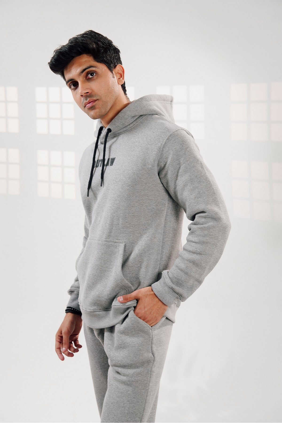 Grey Fleece Hoodie