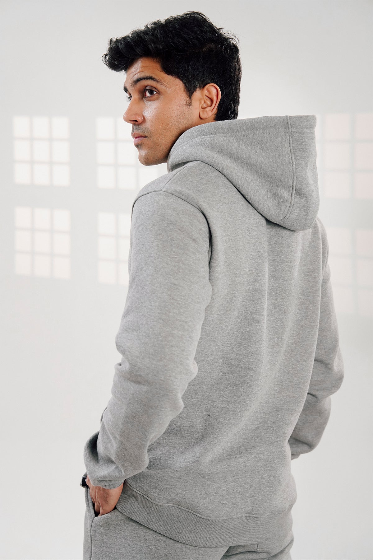 Grey Fleece Hoodie