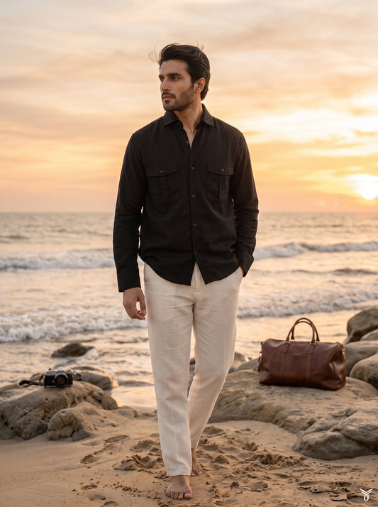 Relaxed Double Pocket Linen Shirt